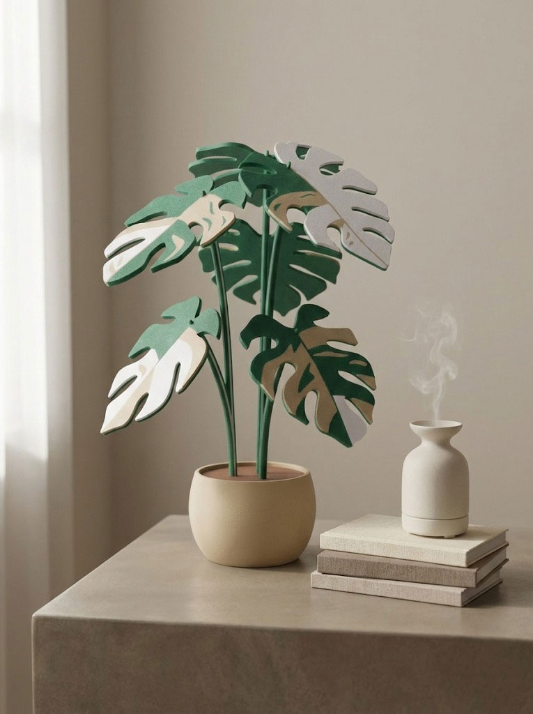 Portavasos Planta Monstera de Mesa Set X6 Unidades