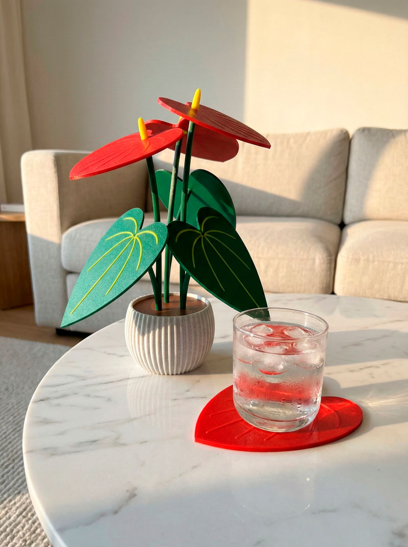 Portavasos Anturio Set X6 Unidades De Mesa - 2