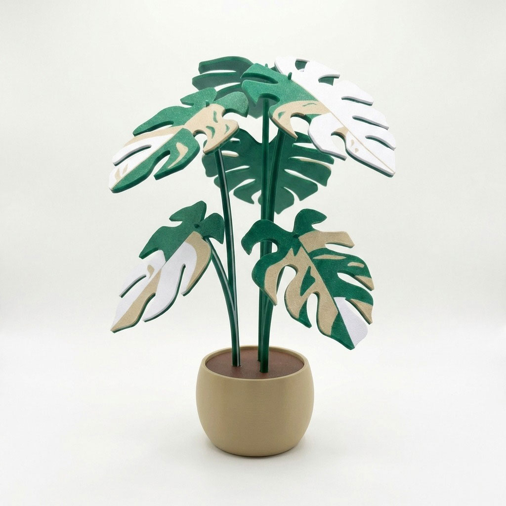 Portavasos Planta Monstera de Mesa Set X6 Unidades